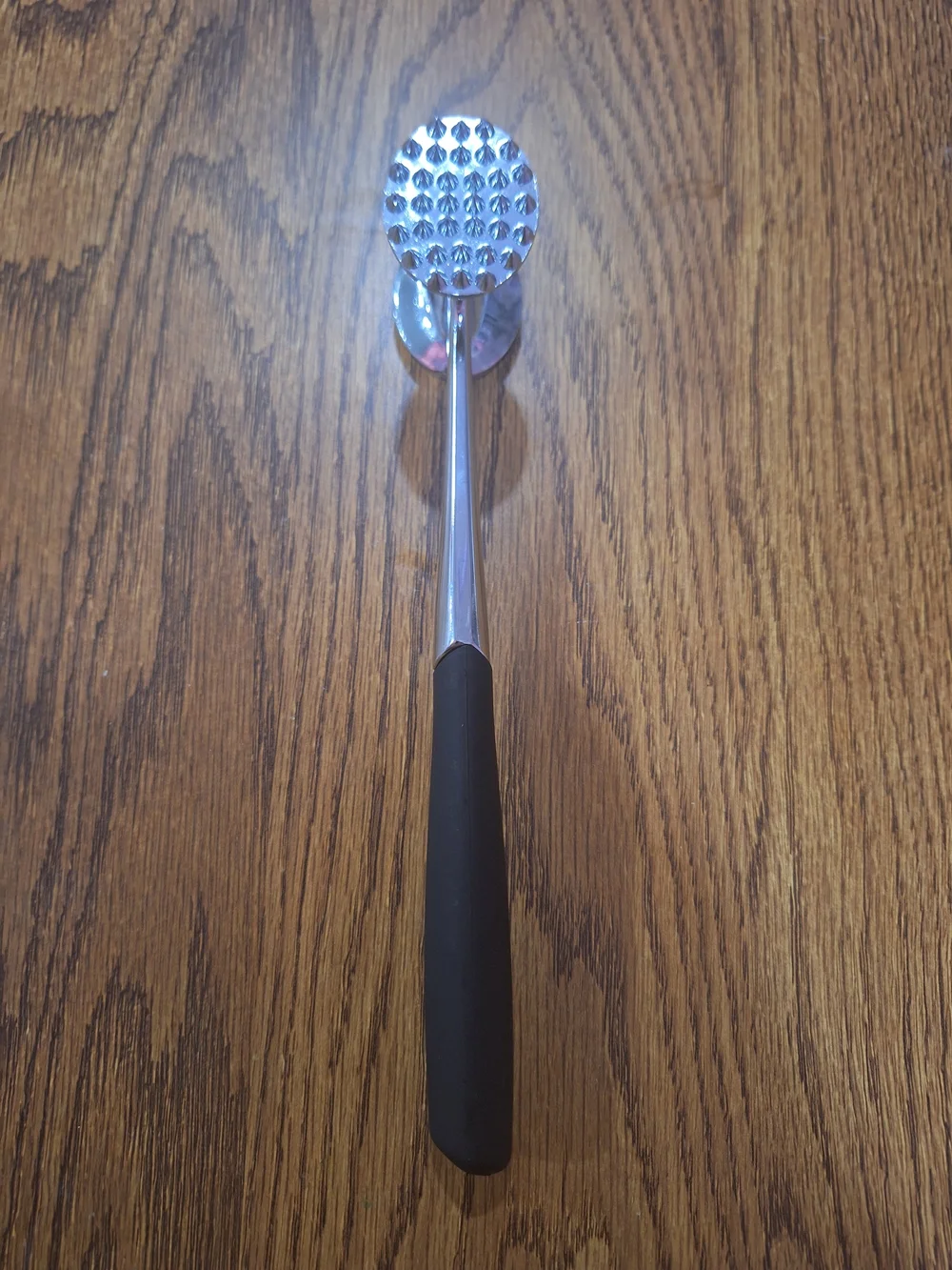 Stainless Steel Meat Tenderizer with Black Handle